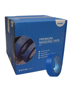 Kovax Premium maskeringstape 36mm x 50m bl&aring; 80&deg;C - 24 ruller