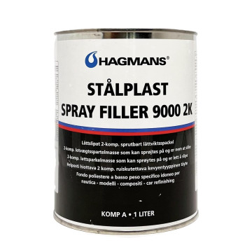 Hagmans Stålplast 9000 sprøytesparkel inkl. herder - 1L