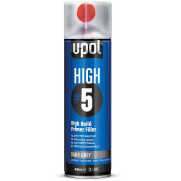 U-Pol High 5 Fyller/Primer Spray - Mørk grå, 450ml